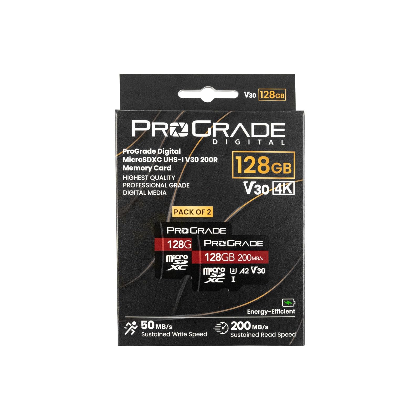ProGrade Digital 128GB MicroSDXC UHS-1 V30 Memory Card-2 Pack